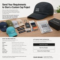 Topi Camp 5 Panel Nylon Ringan Berkualitas Tinggi dengan Logo Teks, Cepat Kering, untuk Merek Outdoor dan Toko Retail