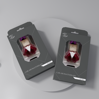 Vente en gros de boîte de papier pour diffuseur d'arômes d'encre de soja Boîte d'emballage biodégradable pour parfum de voiture Boîte de papier pour diffuseur de voiture personnalisée