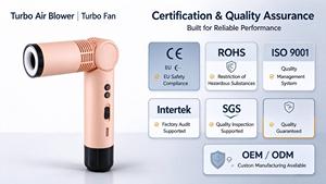 พัดลมเป่าลม พัดลมมือถือ มอเตอร์ไร้แปรงถ่าน พัดลมชาร์จไฟได้ พัดลมแรงสูง - Product Image 1