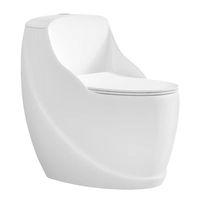 Vente chaude Toilette moderne de luxe allongée Haute qualité Monobloc en céramique S-trap Économie d'eau Double chasse d'eau Fermeture lente Montage au sol