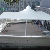 Structure de Toile de Bâche Extérieure Lyfe Moderne, Anti-UV, Imperméable, en Tissu Tensile, pour Parc, Garage, Abri, Résidentiel