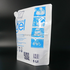 Pochettes en plastique PE jetables laminées personnalisées pour gel d'échographie médicale - Emballage vertical et portable - Product Image 4