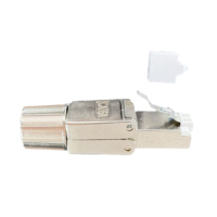 Connecteur Ethernet RJ45 CAT6A à fiche modulaire sans outil, équipement de fibre optique FTTH, adaptateur 8P8C M12 avec placage or 3U