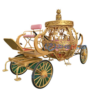 Princess Wedding Pumpkin Carriage Electric 6-Person Solid Rubber Tires Customized Color Victorian Sightseeing Carriage China - Product Image 5