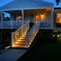 Nouveau Style extérieur jardin voie étanche solaire pont lumière cour clôture escaliers lampe ABS solaire jardin clôture escaliers lumières