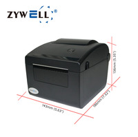 NUEVO ZYWELL Impresora de etiquetas de envío de 3 pulgadas Centro de impresión Impresora de código de barras de pegatinas térmicas sin tinta