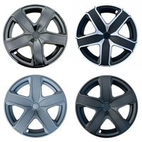 4 pièces 19 pouces Enjoliveurs de roue à couverture intégrale finition chromée pour Tesla Model Y Juniper 2025, à rayons turbine bicolores, à clipser, en ABS
