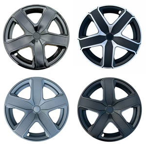 4 pièces 19 pouces Enjoliveurs de roue à couverture intégrale finition chromée pour Tesla Model Y Juniper 2025, à rayons turbine bicolores, à clipser, en ABS - Product Image 5