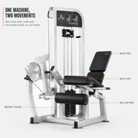 Machine d'extension et de flexion des jambes pour salle de sport, club de fitness et entraînement à domicile, équipement de musculation pour renforcement des muscles des jambes