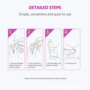 Y-Type Haai Siliconen + Tpe Waterdichte Duurzame Mannelijke Bevestigingsring Drie <span class=keywords><strong>Ring</strong></span> Scrotale Penisring - Product Image 2