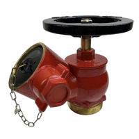 Couvercle en plastique de bouche d'incendie de 2 "avec chaîne en finition rouge/chrome avec cosse à bascule