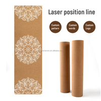 NICEGOOD Sublimation étiquette personnalisée usine de tapis de yoga en liège gravé en caoutchouc naturel