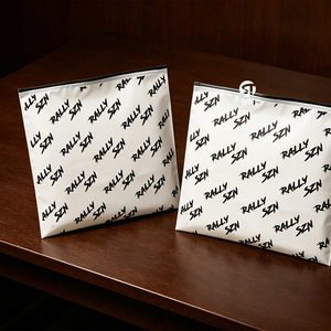Custom Recyclable CPE Zipper Bags | Frosted Self Seal Clothing Packaging for Apparel <b>Garments</b> - Product Image 3