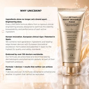 UNICRETINOL++ CRÈME DE NUIT INVISIBLE Crème pour le visage à base de rétinol pur Double usage Hydratation Régénération Renouvellement Raffermissant Anti-âge Tout-en-un - Product Image 3