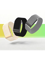 AI Health Band (Metal) ECG Detak Jantung Oksigen Darah HRV Tidur Suhu Tubuh