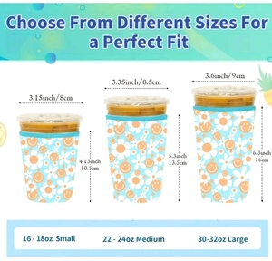 Funda reutilizable de neopreno personalizada para tazas, soporte para tazas de café para bebidas frías y calientes, fundas para tazas de primera calidad - Product Image 6