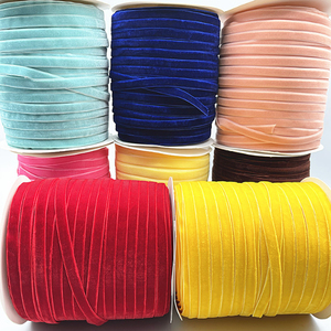 ริบบิ้นกำมะหยี่คุณภาพสูง สีสันสดใส หน้าเดียว ขนาดความกว้าง 6-50 มม. สำหรับเสื้อผ้า ของตกแต่งบ้าน ของขวัญ ผ้าม่าน - Product Image 3