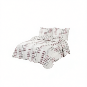 Ensemble de couette Jumbo King Size léger avec 2 taies d'oreiller, patchwork géométrique, literie pour la maison toute saison - Product Image 1