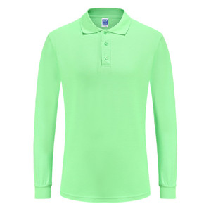 260 Gsm CVC Cotton Blend Men's Unisex <strong>Long</strong> <strong>Sleeve</strong> Wholesale Solid Blank Plain Casual Polo <strong>T</strong>-<strong>shirt</strong> <strong>T</strong> <strong>Shirt</strong> Golf Polo <strong>Shirt</strong> - Product Image 4