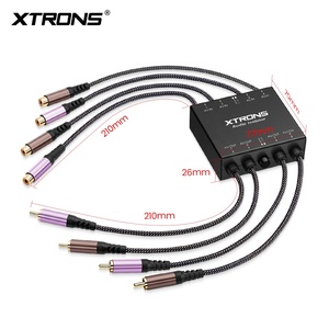 XTRONS 4-Channel RCA Ground Loop Noise Isolator with Dual Ground Lift Switches <b>for</b> Car, <b>Home</b> and Studio Audio, No Power Needed - Product Image 5