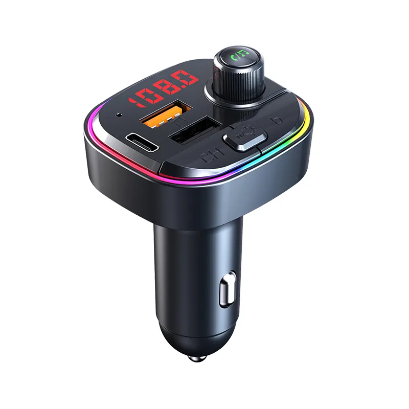 Kép USB sạc xe hơi rảnh tay Bluetooth 5.0 xe Kit MP3 máy nghe nhạc đa chức năng không dây xe FM Transmitter không dây FM modulator