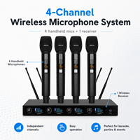 Système de microphone sans fil UHF KU44R pour chant, système de microphone de haute qualité, audio professionnel pour la scène, le chant