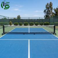 Poteau de filet de pickleball mobile anti-corrosion de haute qualité avec passage de balle pour terrains de pickleball extérieurs et intérieurs
