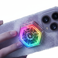 Support de téléphone magnétique RGB blanc avec refroidissement semi-conducteur pour le gaming et la création de contenu