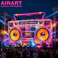 Radio gonflable, Artair Custom Inflatable Giant Boombox, modèle de radio gonflable décoratif pour festival de musique