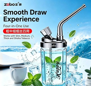 Zabo Four-in-One <b>Water</b> Pipe Stainless Steel <b>Filter</b> Drink <b>Bottle</b> With Straw Modern Design Black Nickel Plated Circular Shape - Product Image 3
