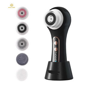 Cepillo <span class=keywords><strong>Eléctrico</strong></span> de Limpieza <span class=keywords><strong>Facial</strong></span> para Uso Doméstico con 5 Puntas, Exfoliante <span class=keywords><strong>Facial</strong></span> para el Cuidado de la Piel, Masajeador, Dispositivo de Limpieza Profunda - Product Image 1