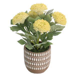 Haute Qualité 50cm Artificielle <span class=keywords><strong>Dahlia</strong></span> <span class=keywords><strong>Plante</strong></span> 27.5cm H En Pot Tissu Fleur Décoration Murale pour la Fête Des Mères Pâques Nouvel An Cadeau - Product Image 2