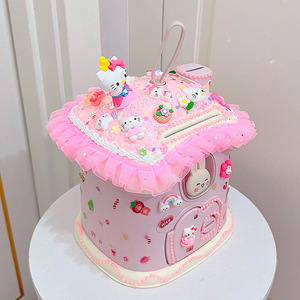 Tirelire maison DIY en plastique portable, jouet créatif pour filles - Product Image 2