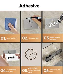 מתקן לאחסון כלי בישול תלוי על הקיר, מתלה לסכיני מטבח, מארגן חכם לכלי מטבח עם ווים מפלדה - Product Image 6