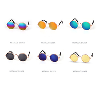 Lunettes de soleil pour animaux de compagnie en gros : Lunettes de soleil cool et adorables pour chats, lunettes de soleil amusantes en métal pour animaux de compagnie, lunettes de soleil œil de chat