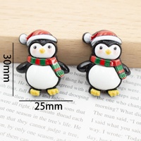 Offres Spéciales : Ornements en Résine à Dos Plat pour Noël – Bonhomme de Neige, Ours, Pingouin – Accessoires et Artisanat en Résine pour Décoration
