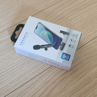 Nouveau microphone cravate sans fil portable pour enregistrement audio-vidéo pour iPhone, Android, jeux en direct, téléphone portable et appareil photo