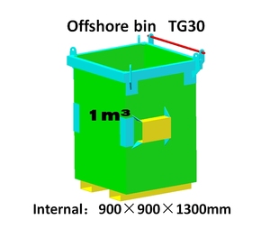Crane Lift Skip Waste <strong>Bin</strong> With Lid Steel Dumpster Container For <strong>Scrap</strong> Metal Recycling And Solid Waste Management Customizable - Product Image 2