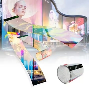 Folia <span class=keywords><strong>LED</strong></span> linh hoạt trong suốt Màn hình phim tự dính hiển thị cho cửa sổ kính kỹ thuật số biển và hiển thị - Product Image 3