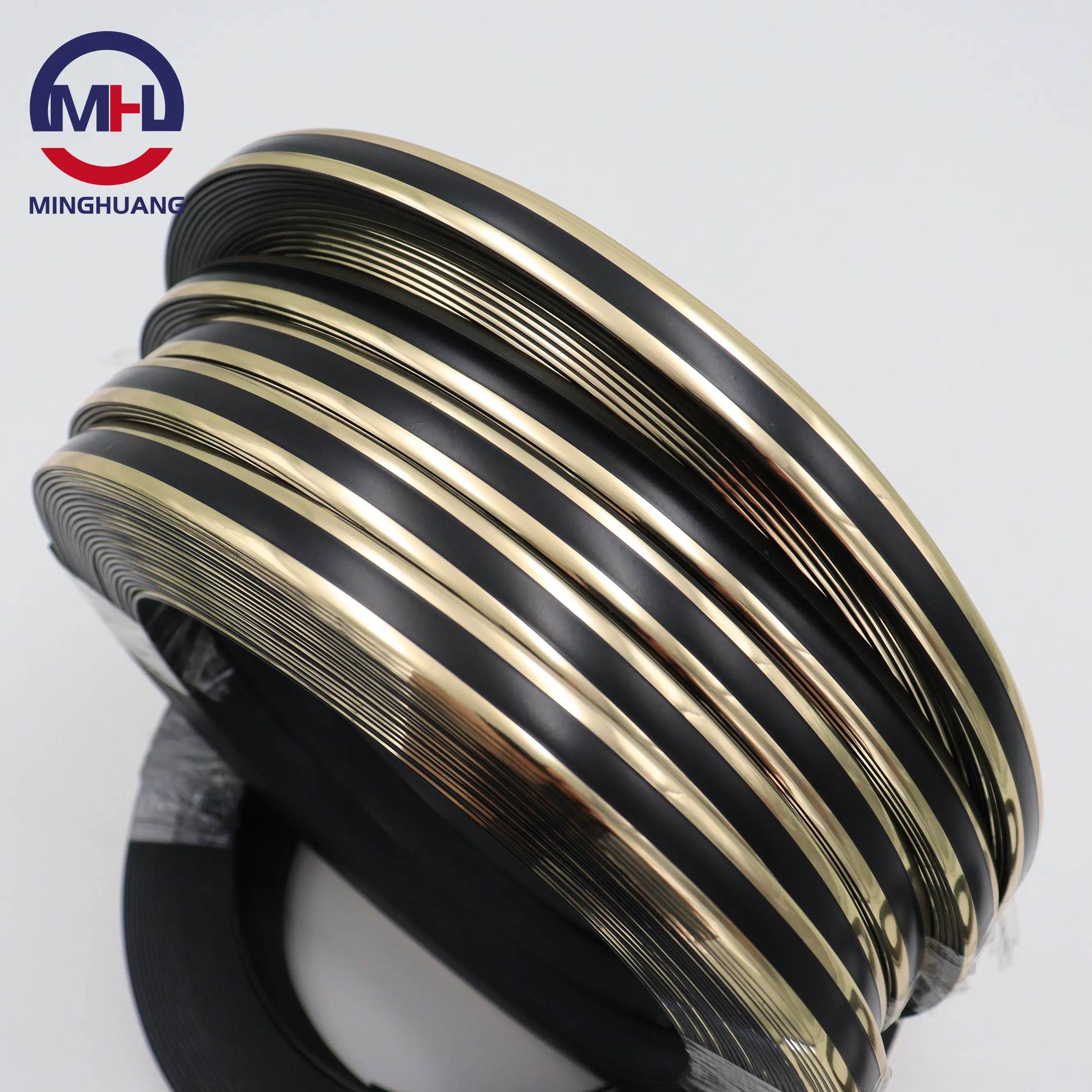 MH Hot Selling Products Furniture Edge Trim Strip Flexible Plastic Strips Gold Edge Banding Tapes