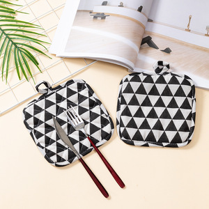 Mini mitaines carrées pour four Ensemble <span class=keywords><strong>de</strong></span> <span class=keywords><strong>gants</strong></span> <span class=keywords><strong>et</strong></span> <span class=keywords><strong>maniques</strong></span> résistants à la chaleur Mitt Kitchen Pot Holders Cotton All-season Camping - Product Image 2