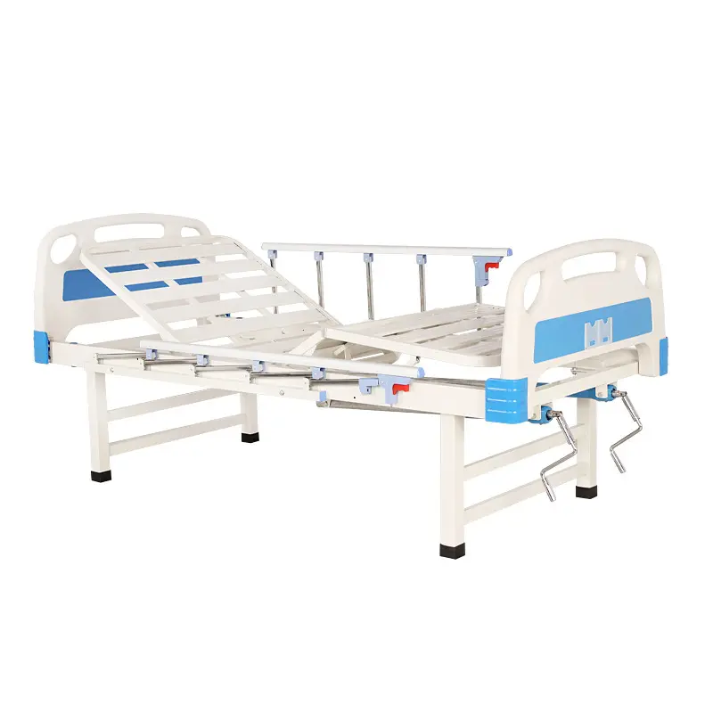 Hospital Furniture Clinic Patient Bed Two Function Icu Medical Nursing Care Bed 2 Crank Manual Hospital Bed For Patient