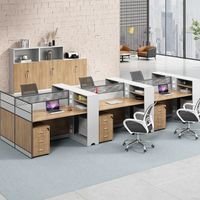 Escritorios de Oficina Comerciales Modernos, Ajustables y Duraderos, Estaciones de Trabajo para Personal, Cubículos de Madera para Call Center