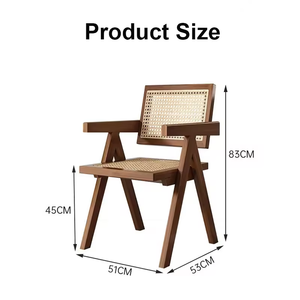 आधुनिक रतन कुर्सी लकड़ी के भोजन के लिए आधुनिक रतन चेयर लकड़ी के लिए कुर्सियां कॉफी की दुकान आउटडोर आंगन - Product Image 6