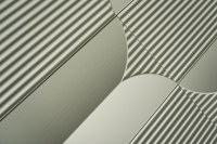 Panneaux et revêtements muraux SUNGPU, panneau mural en cuir géométrique en forme d'arc, revêtement mural texturé 3D pour la décoration intérieure commerciale