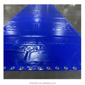900GSM 1000D PANAMA mavi su geçirmez ağır kaplama PVC Tarps levha yanmaz kanvas örtü kamyon çadır için