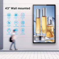 Écran d'affichage LCD publicitaire à montage mural de 43 "49" 55 "65 pouces Signalisation et affichage numériques intelligents