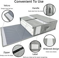 Lot de 2 rangements pliables pour draps, boîtes de rangement sous le lit pour literie, vêtements et serviettes