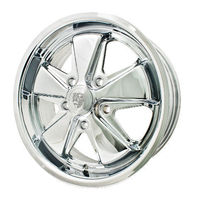 Jantes en alliage classiques vintage 17x7.0, polies miroir, 5x130, à déport profond, pour Fuchs Wheel, Old Beetle, voitures classiques