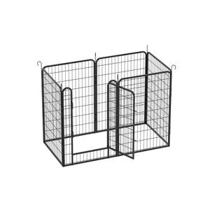 6-Panel Heavy Duty Dog Kennel Stainless Steel <b>Playpen</b> with Retractable Door Safe <b>Pet</b> Exercise Pen for Outdoor Use - Product Image 3